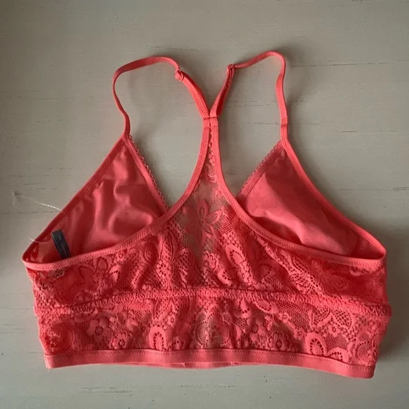 NWOT Aerie bohemian lace red orange racerback bralette / crop top - Picture 5 of 7